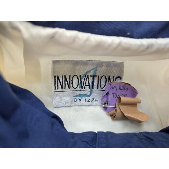 Vintage 90s Women's Jacket Impressions By Izzi Size XL White Blue Red - Picture 6 of 16